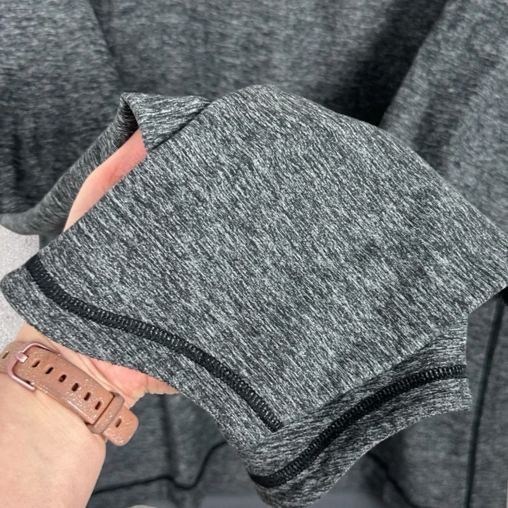 Lululemon Mens Heathered Grey Long‎ Sleeve Crew Neck T-Shirt Mens Active Tee XL - Picture 4 of 10